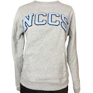 NCCS Womens (S)‎ Reverse Weave Pocket Crew Sweatshirt College University Felt